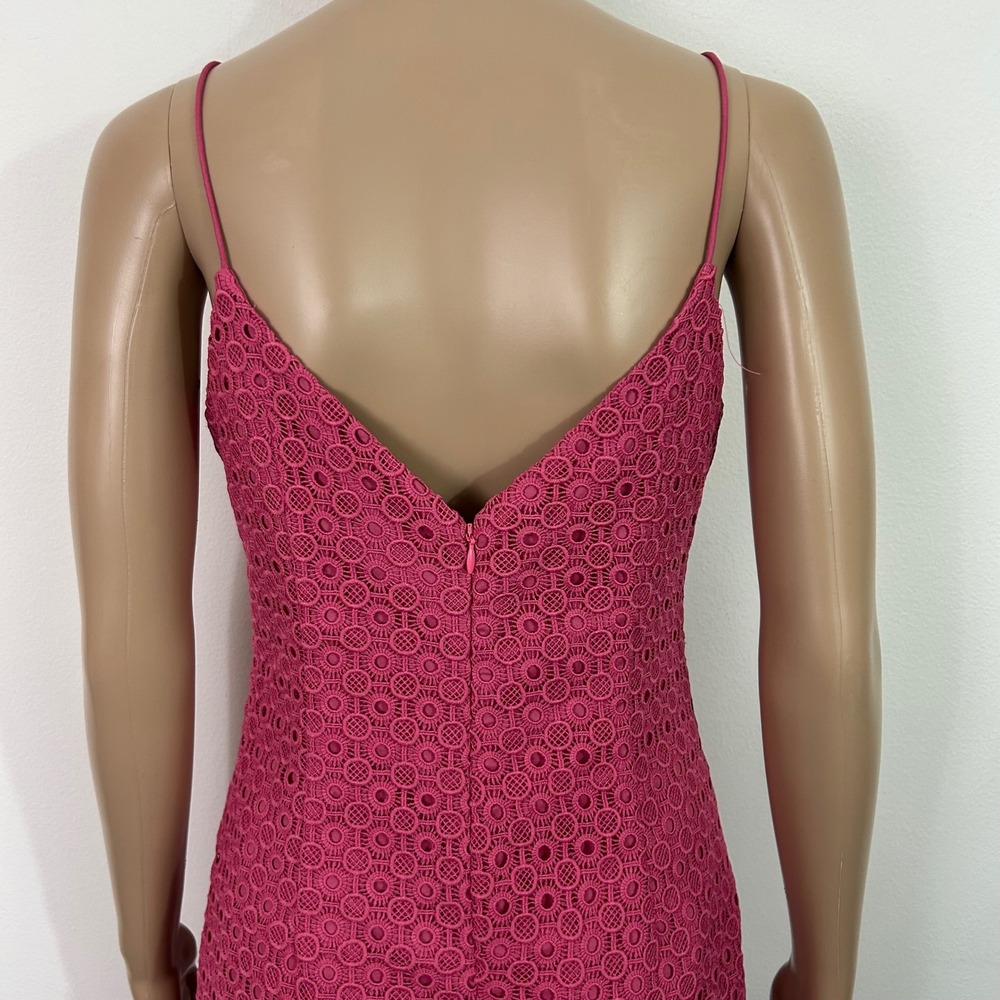 Aidan Mattox Dress Womens Size 4 Eyelet Maxi Sheath Pink - Picture 10 of 11